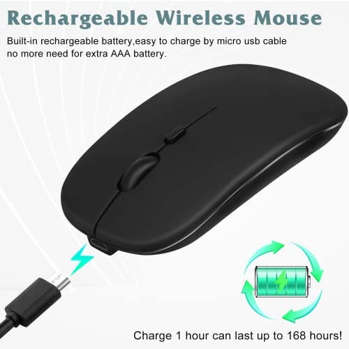2.4GHz Rechargeable Wireless LED Mouse - Bluetooth