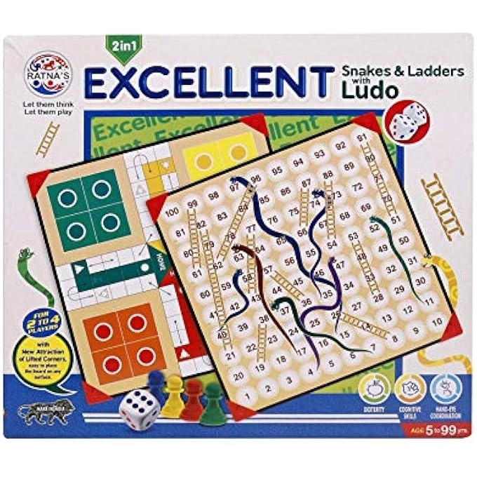 Ludo Snakes and LADDERS - Table TOP with Stand