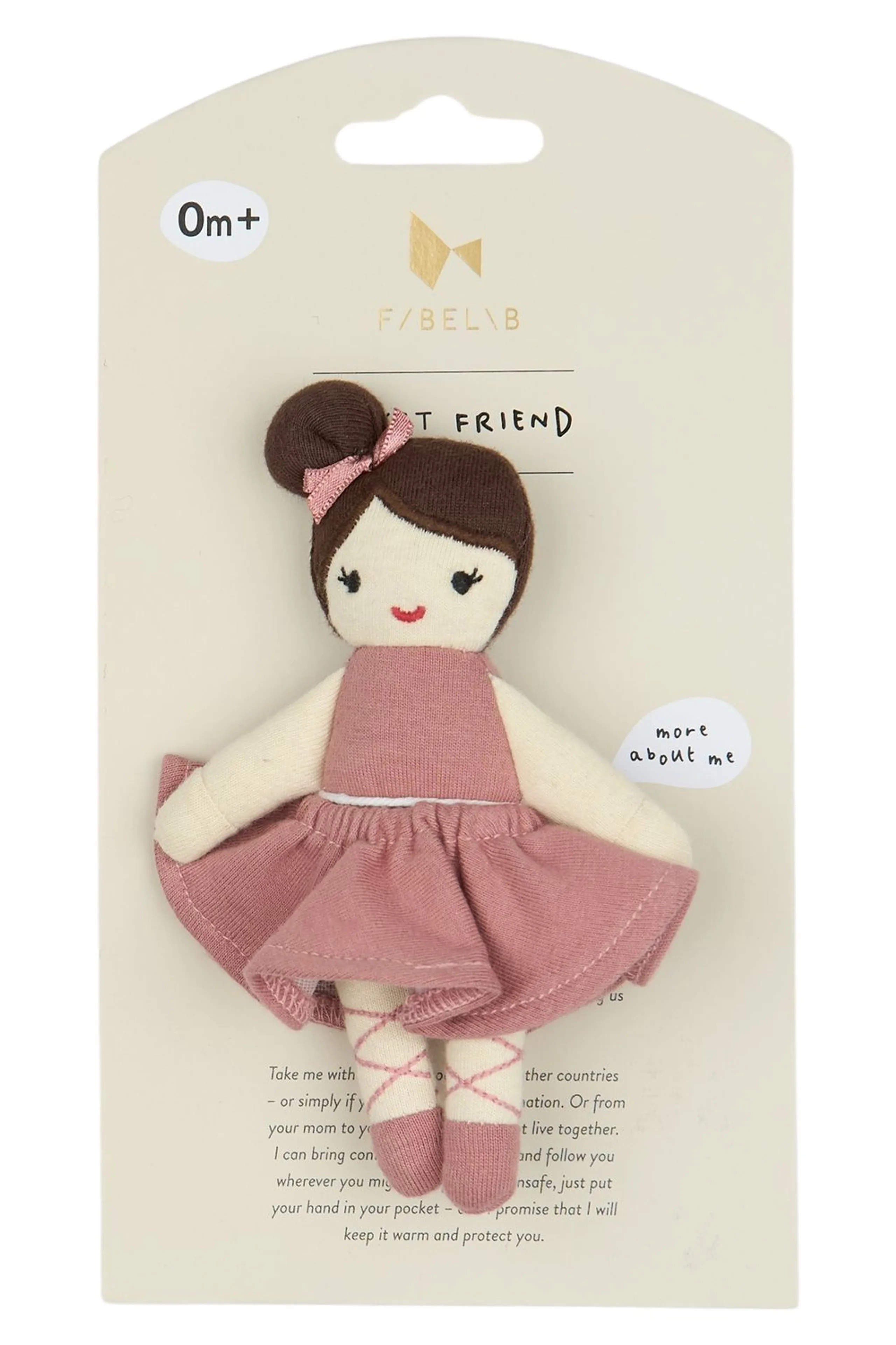 Ballerina Pocket Friend - 14 cm Organic Plush
