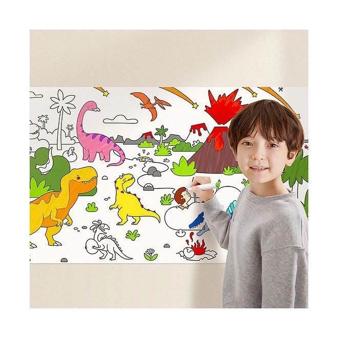 Self-Adhesive Dinosaur Coloring Roll - 3+ years
