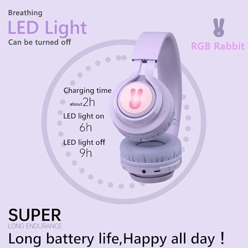 Kids Bluetooth Headphones - 85db Bluetooth 5.0 Pink