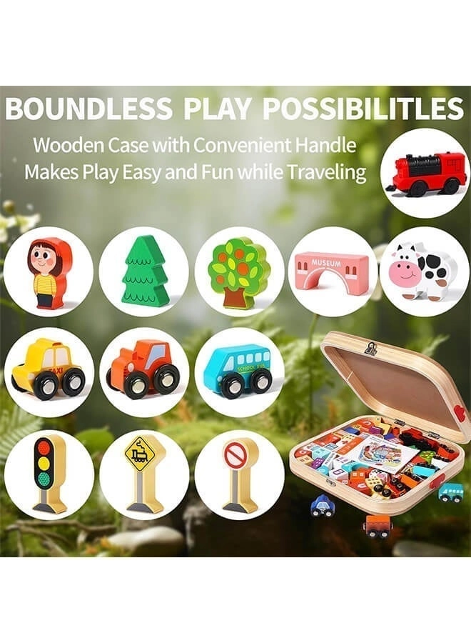 Deluxe Wooden Train - City Building Block Set