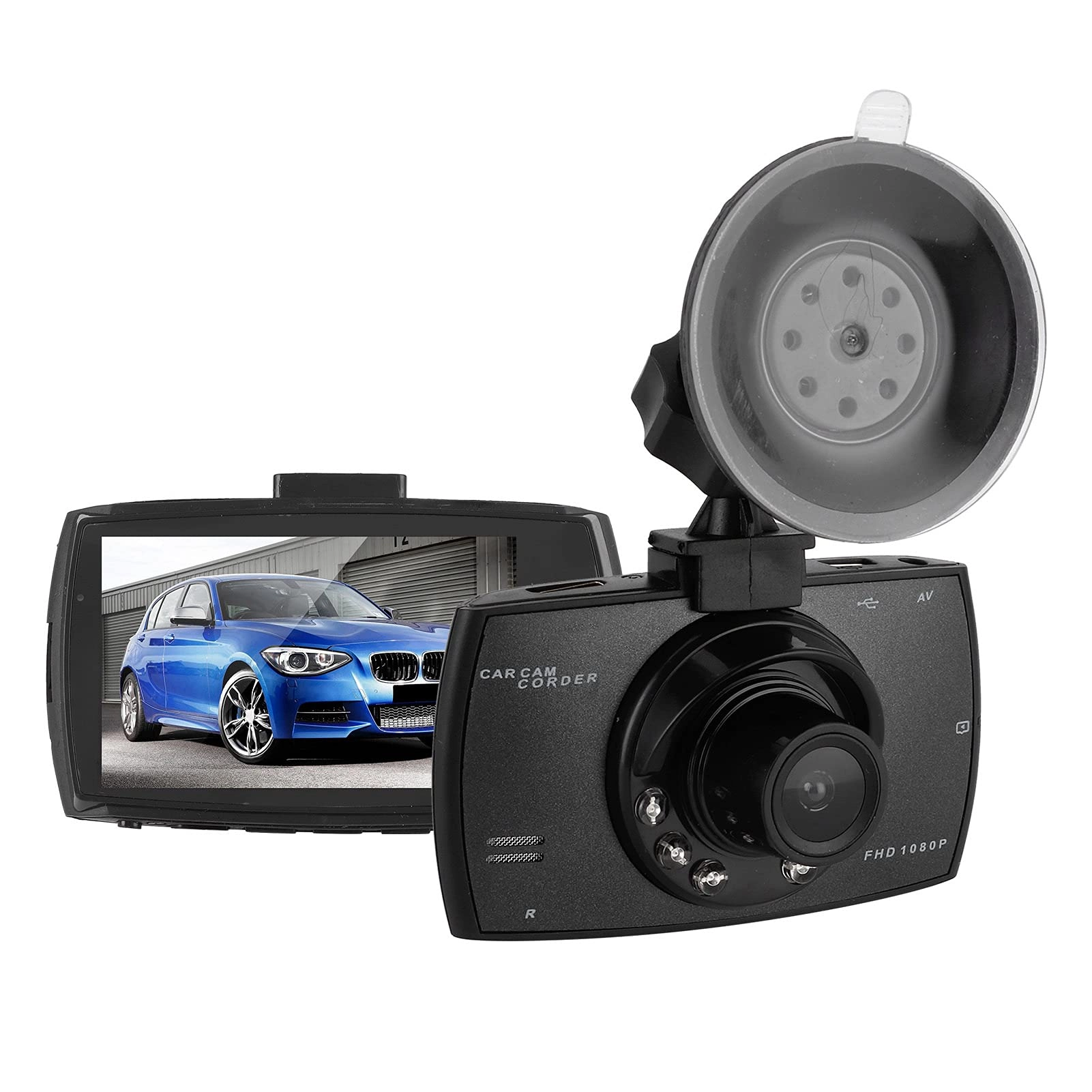 Ccya Car Driving Recorder - 2.7in HD Dash Cam Auto Video Recorder Car Camcorder Car DVR with Night Vision, Loop Recording, Motion Detection, Microphone, Support Multiple Languages