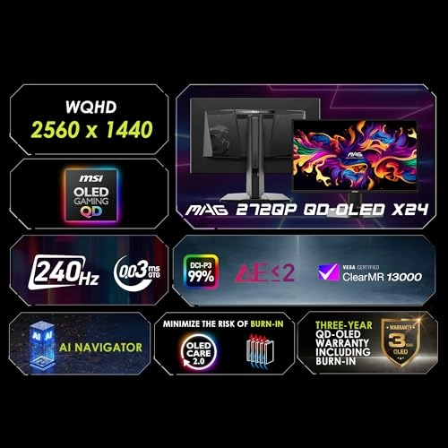 MAG 272QP QD-OLED X24 - 26.5 Inches 2560 x 1440