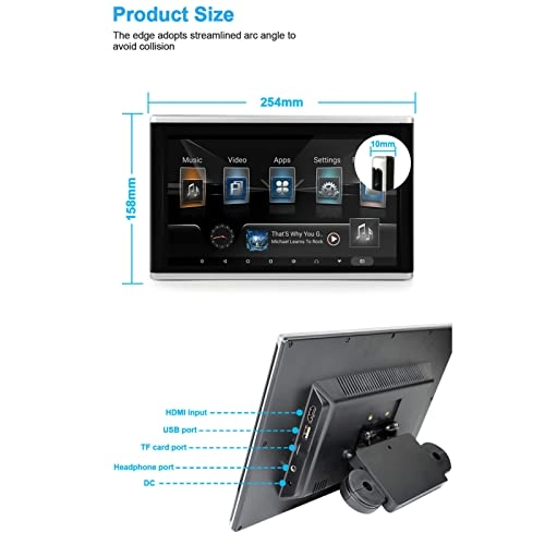 Car Headrest Video Player - 4K 9 Inch