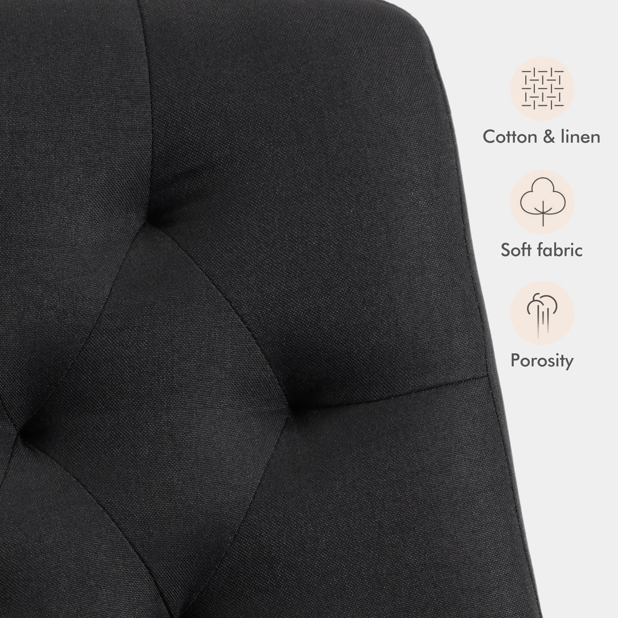 9008 - Mid-Back Armless Black