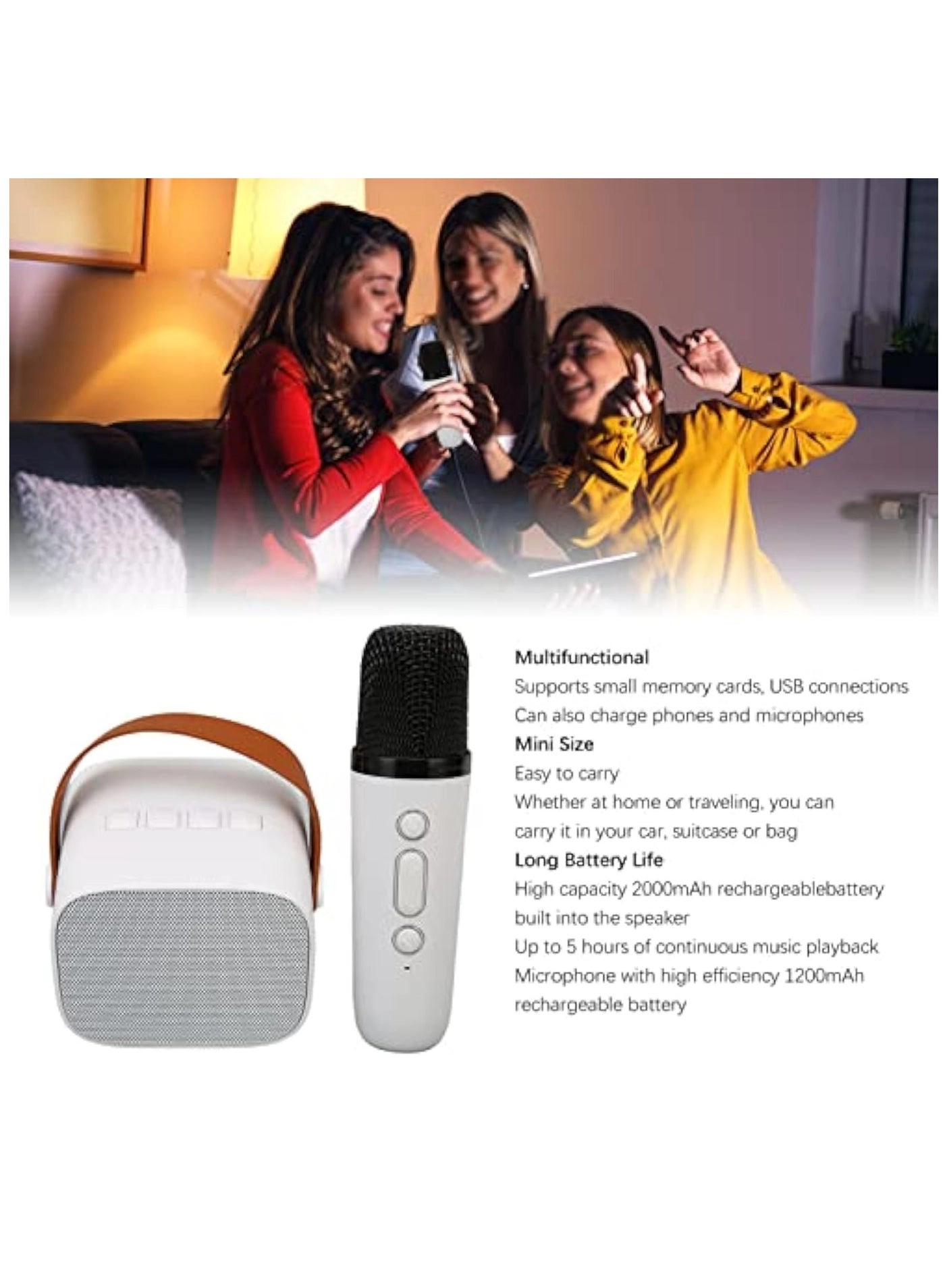 Karaoke Machine - 2 Wireless Microphones 10W