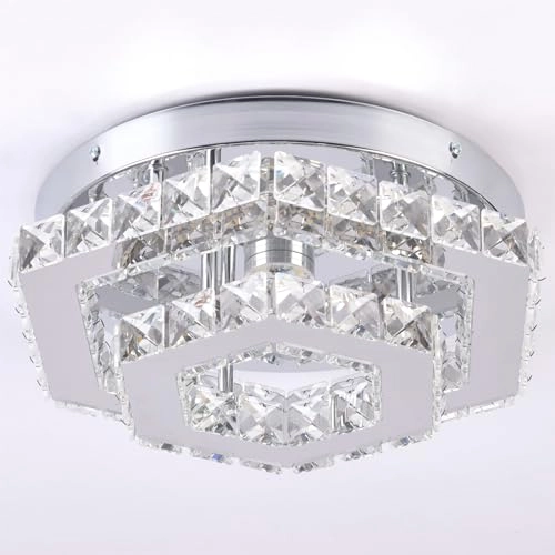 Hexagonal Crystal Chandelier - 6500K