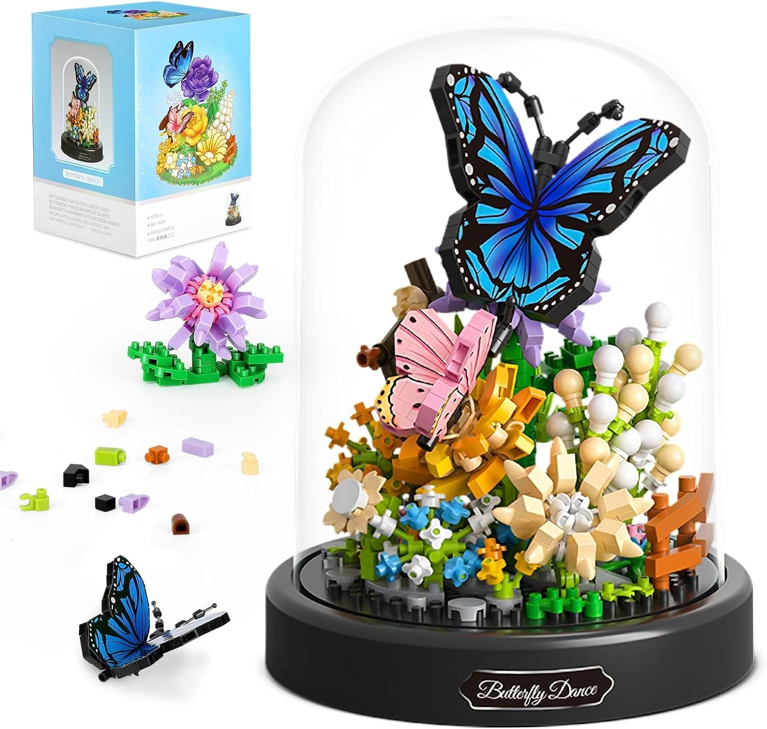 TOY PLAYER Butterfly Flowers Micro Mini Building Block Set - 530 pcs