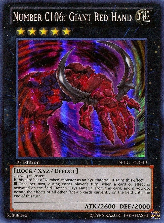 Yu-Gi-Oh! Number C106 Giant Red Hand - DRLG-EN049 1st Edition
