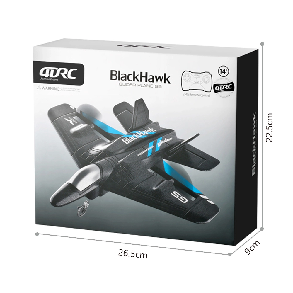 Blackhawk Remote Control Glider Fighter - 2-Channel Compact