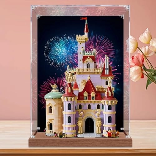 Acrylic Transparent Collectible Display Case for LEGO 43263 Castle Block Model