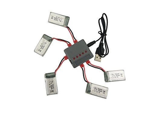 Li Battery - 3.7V 380mAh + Charger - Charges 5 Batteries