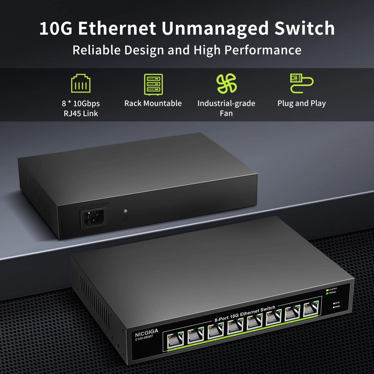 S100-0800T 8-ports