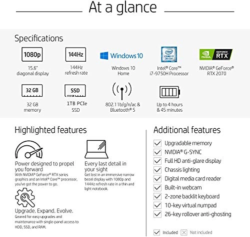 OMEN - 15.6'' Core i7-9750H 32GB DDR4 1TB SSD