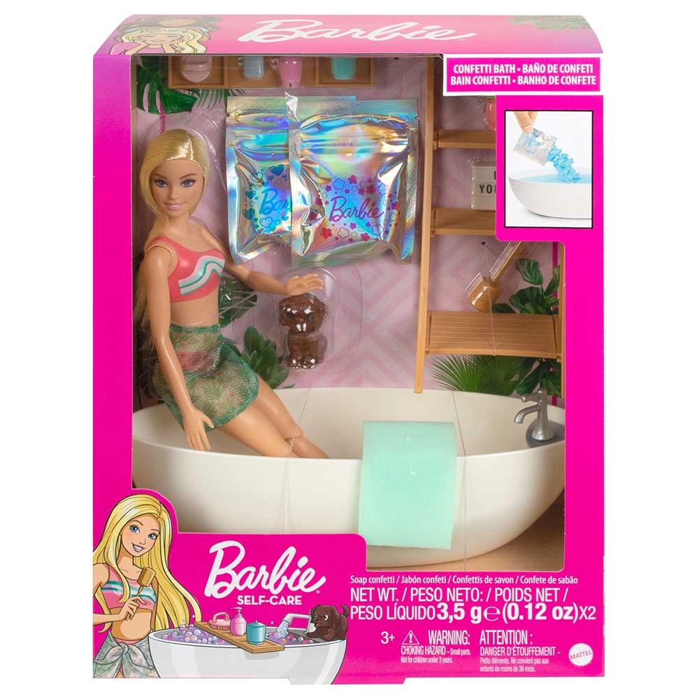 Mattel Barbie Soap Confetti Bath Playset - Confetti Soap and Puppy