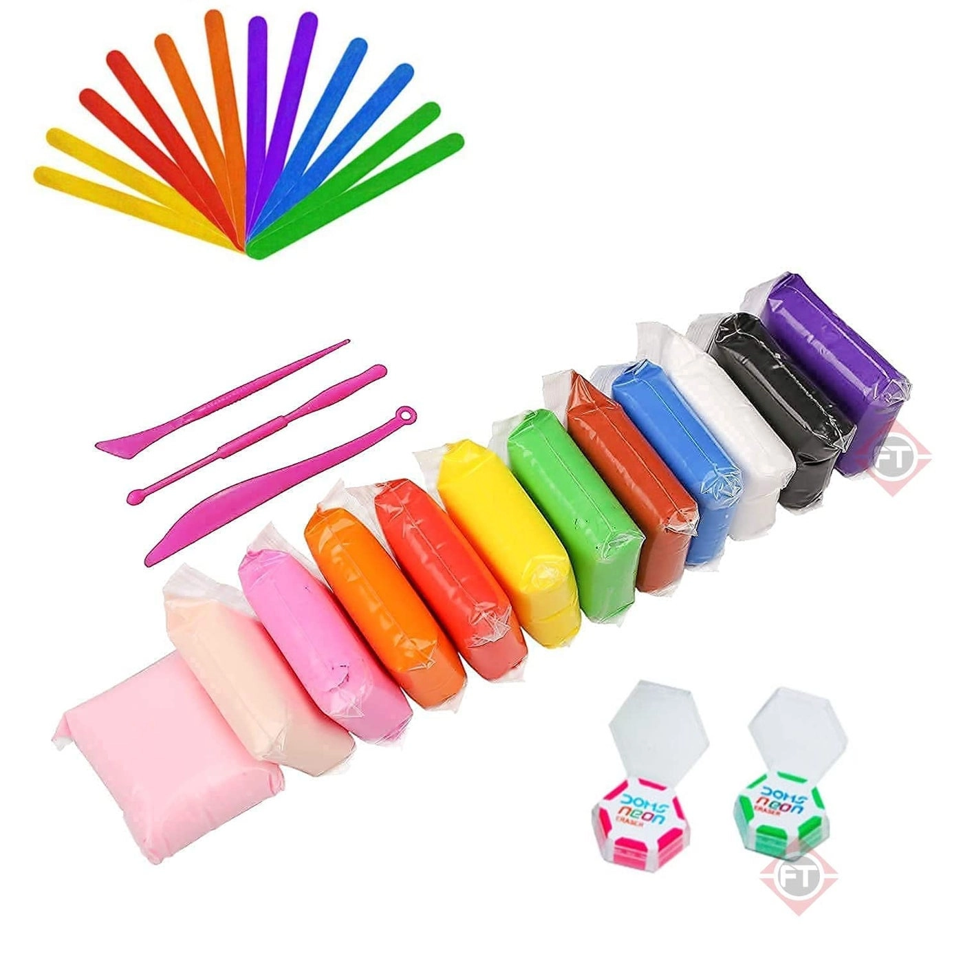 Air Dry Clay Set - 12 Color Jewellery Making Beginners Kit