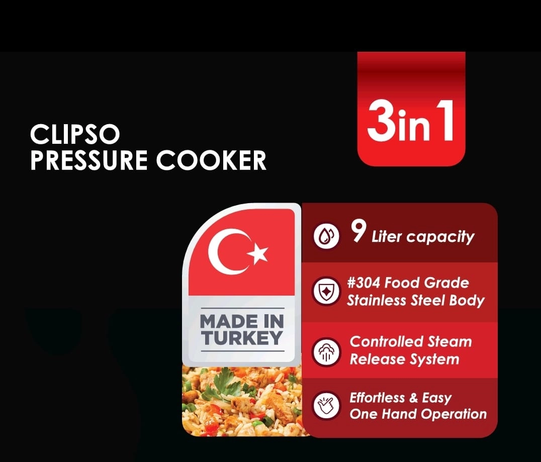 Clipso Pressure Cooker - 9L
