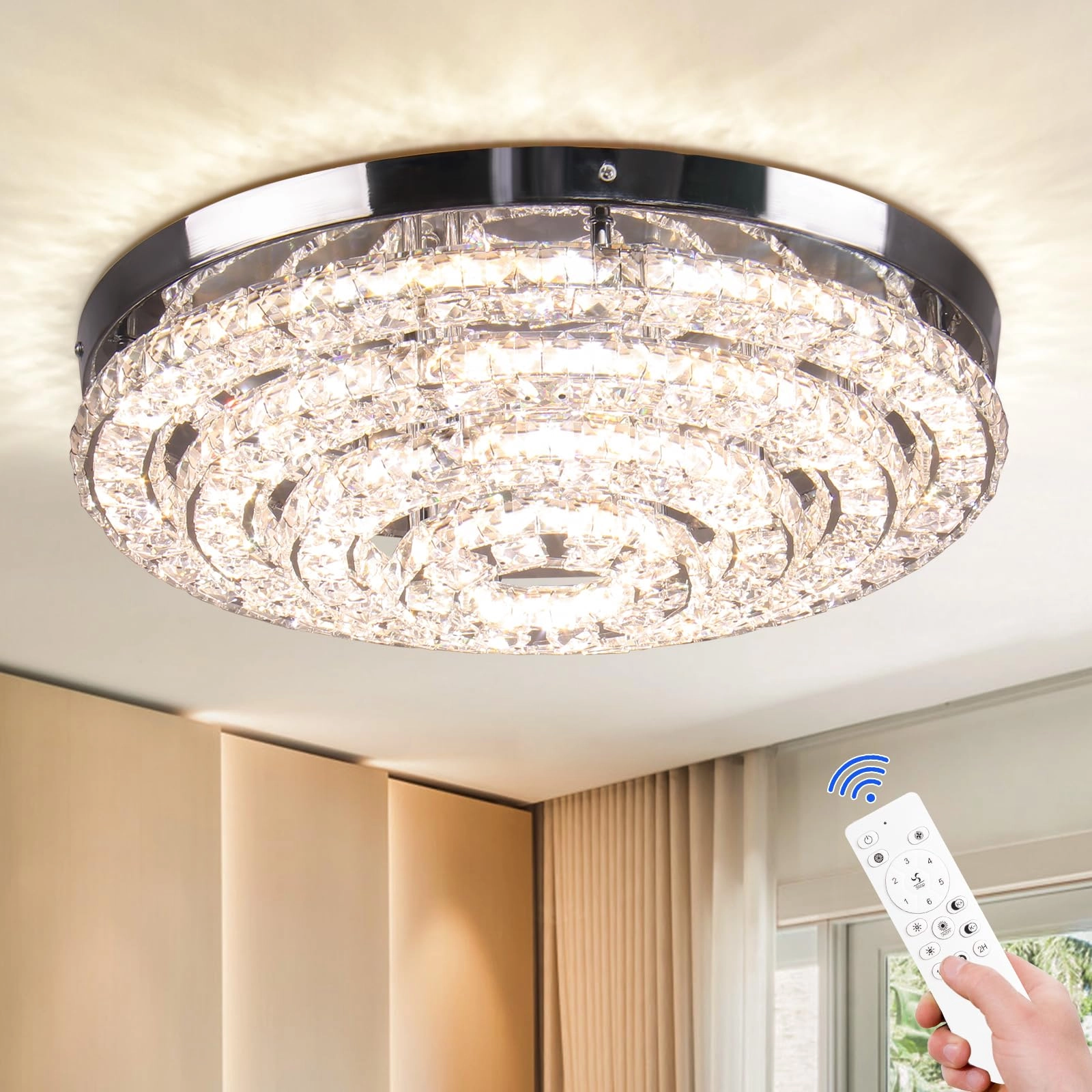 Jiazhong Lighting Fixtures Crystal Chandelier - Dimmable
