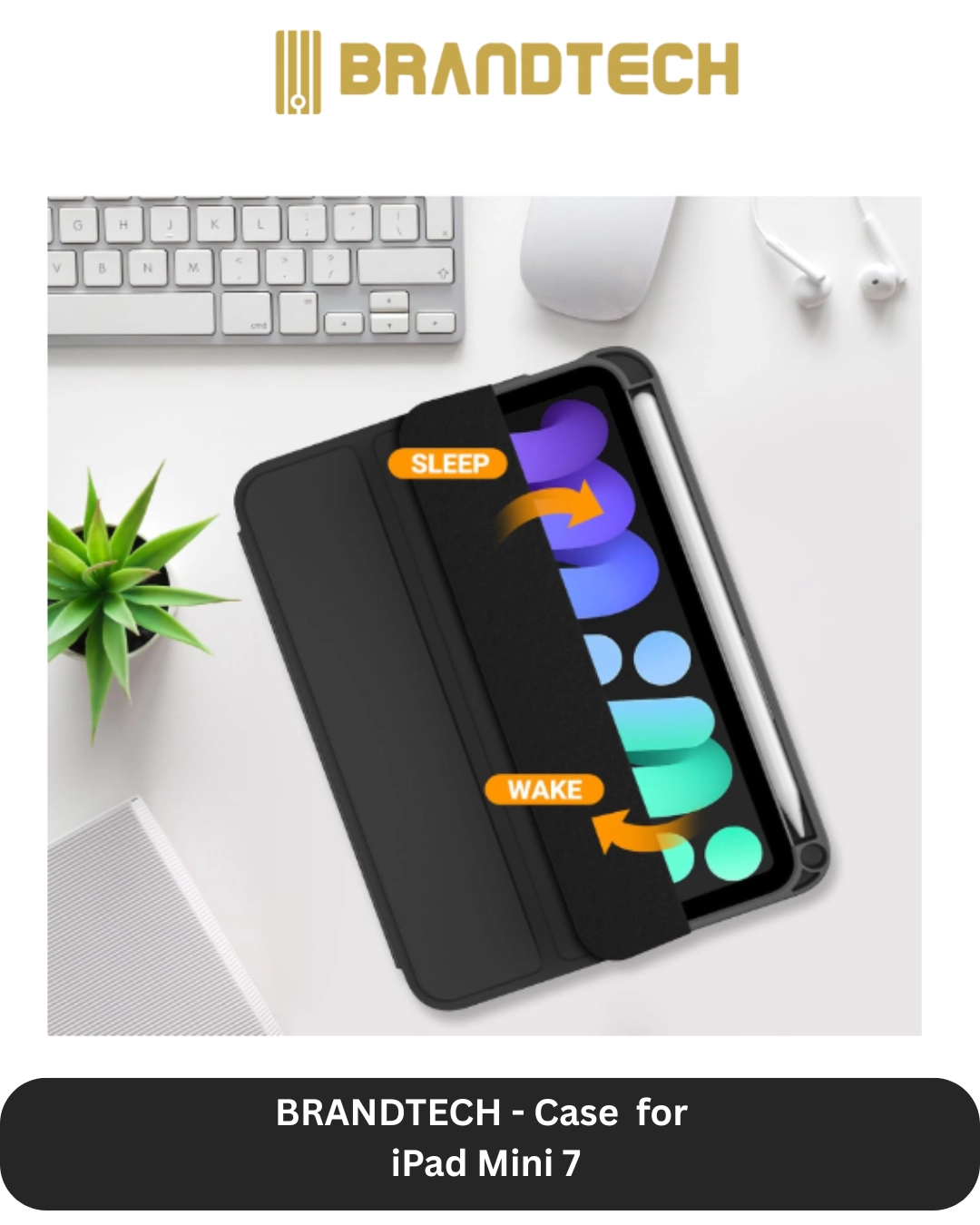 Case with Screen Protector for iPad mini (7th generation)