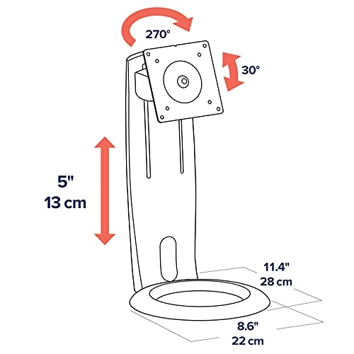 NeoFlex Single Monitor Stand - 27 inches 75x75mm 100x100mm