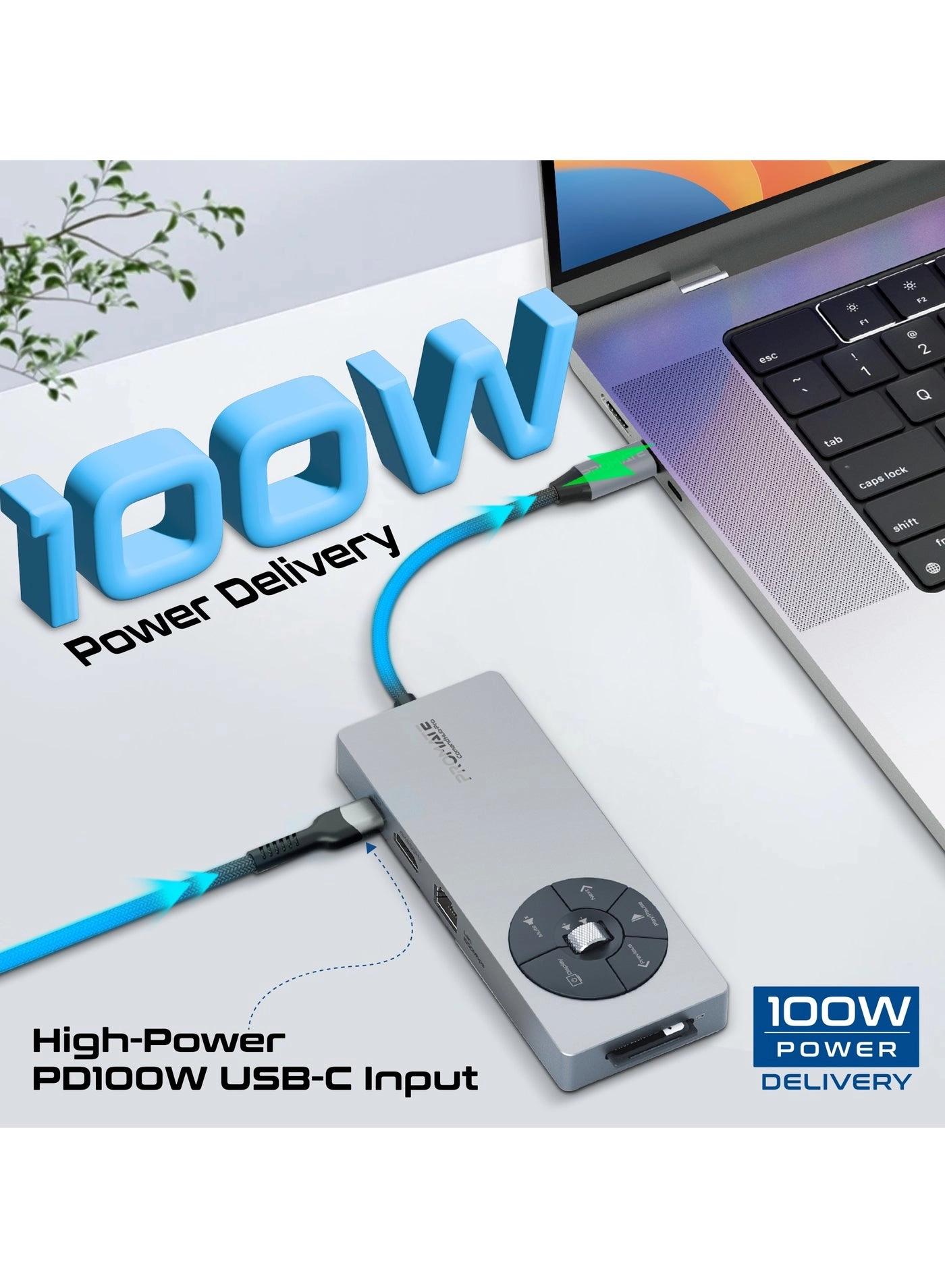 ComandHub-Pro - 14-in-1 100W Power Delivery 4K@60Hz HDMI