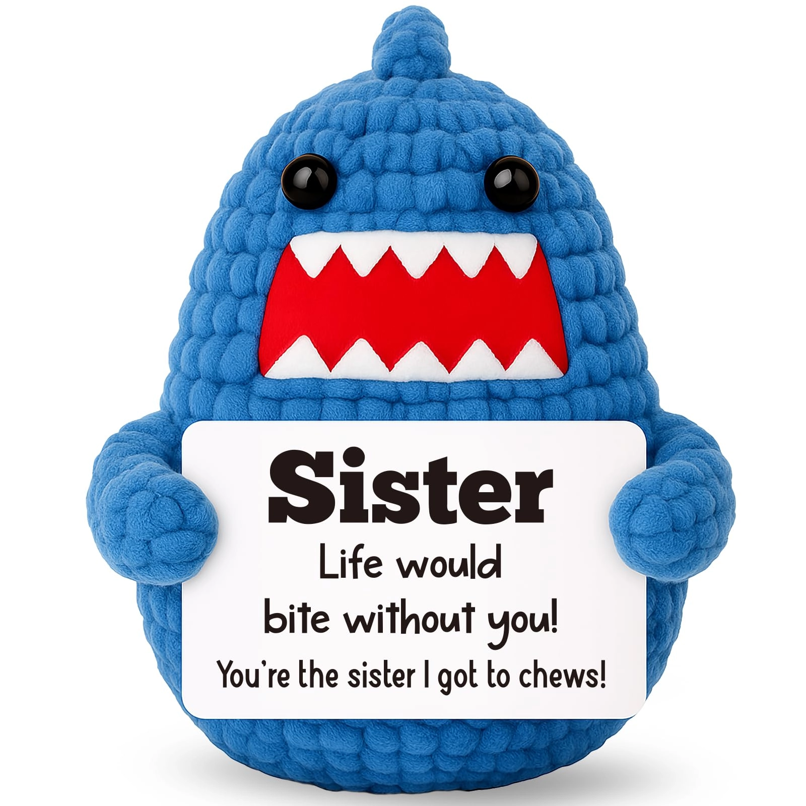 Jettryran Positive Crochet Animals - Shark - 8 cm