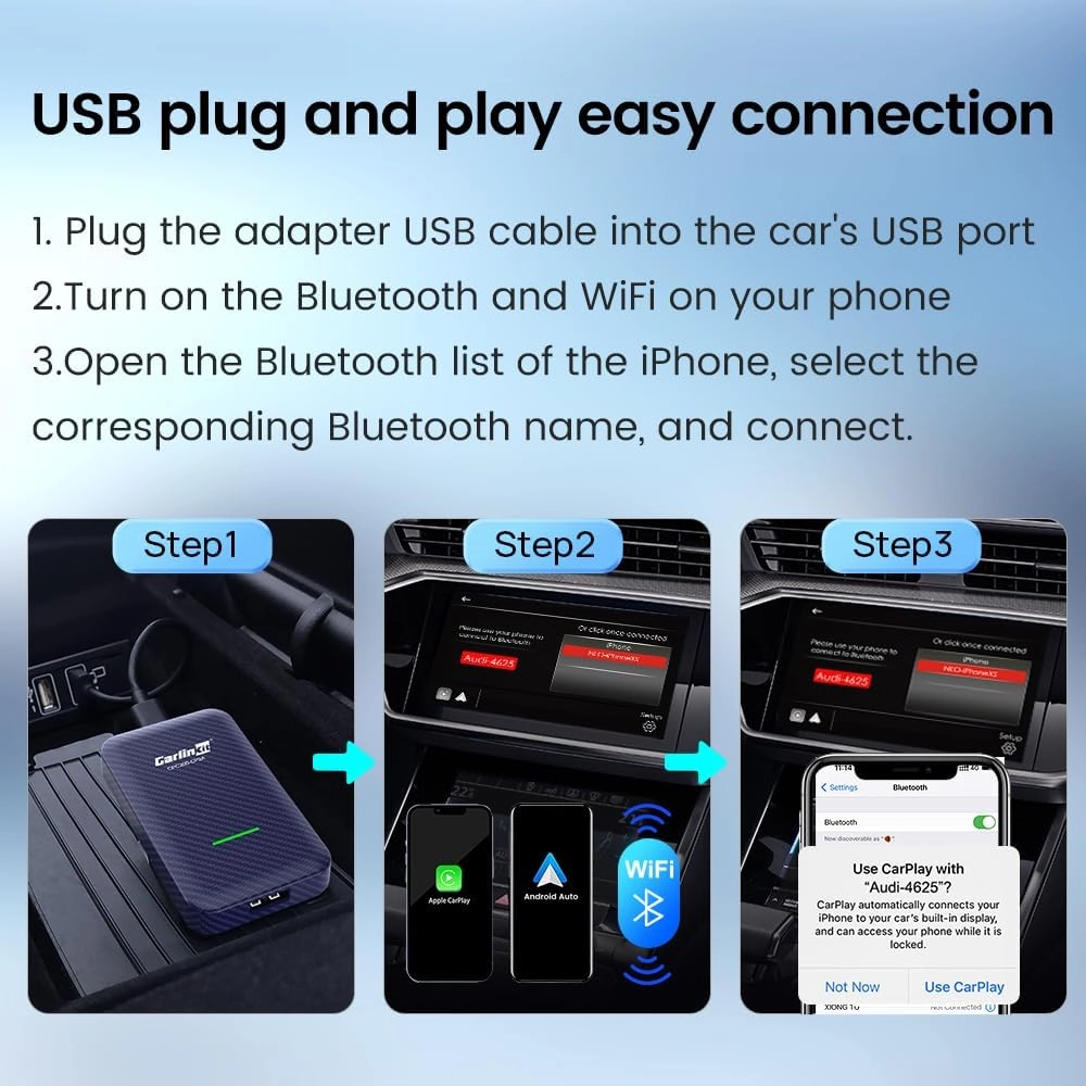 CP2A Adapter - Wireless CarPlay Android Auto