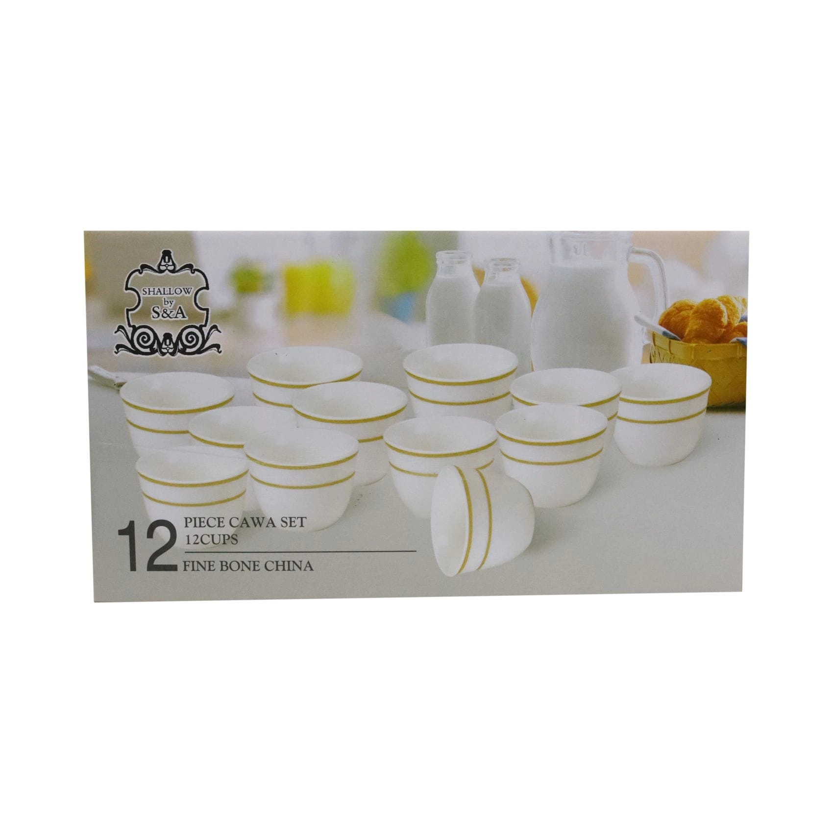 Shallow S And A Bone China Cawa Cup - 12 pcs - 70 ml