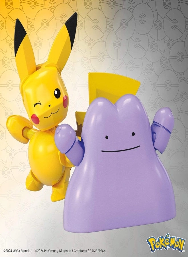 Pokémon Action Figure Building Toys Set - Poké Ball 2-Pack Pikachu and Ditto