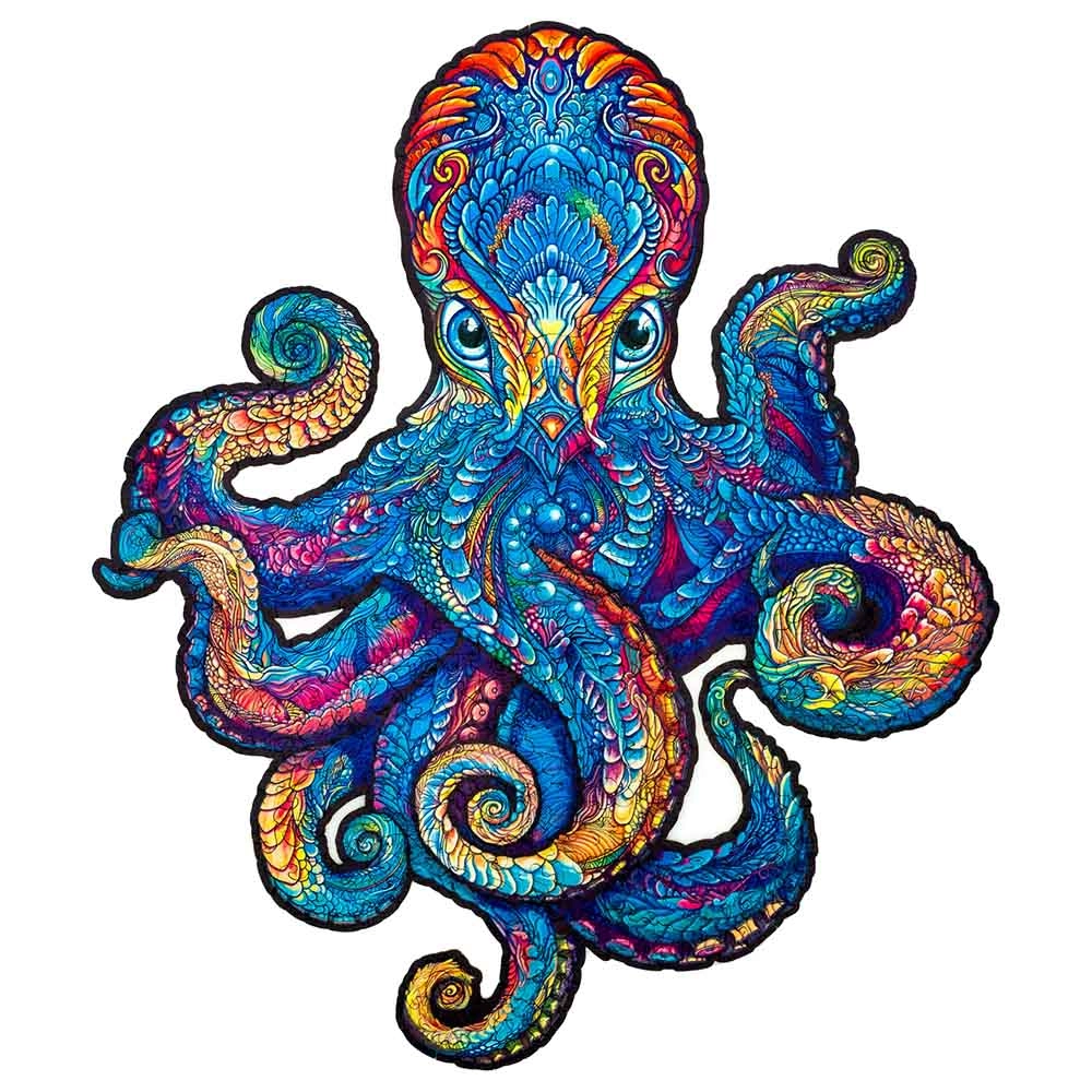 Magnetic Octopus Wooden Puzzle (4107390-OCTOPUS_KS) - 300 pcs