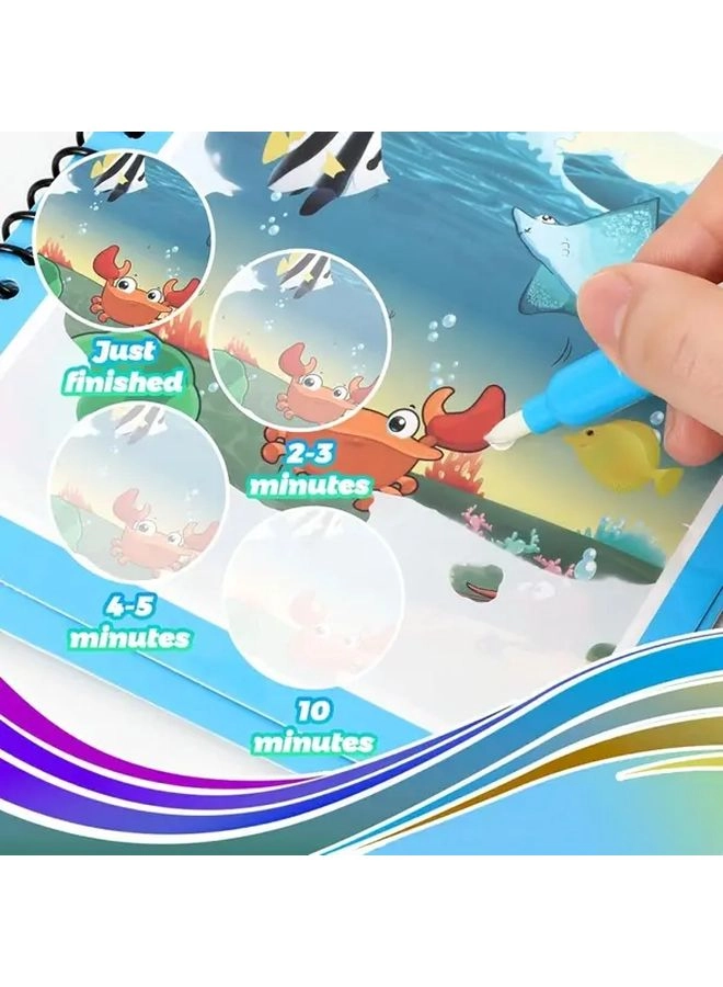 Dinosaur Watercolor Book + Water Pen - 2 piece(s) Pens Included