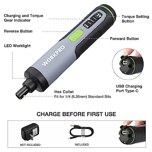 Electric Screwdriver - 3.6V Rechargeable 35 Bits