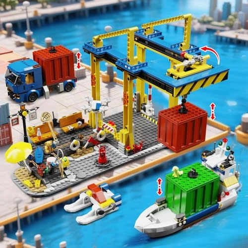 Seaside Harbor - Compatible with Lego Container Crane and Truck