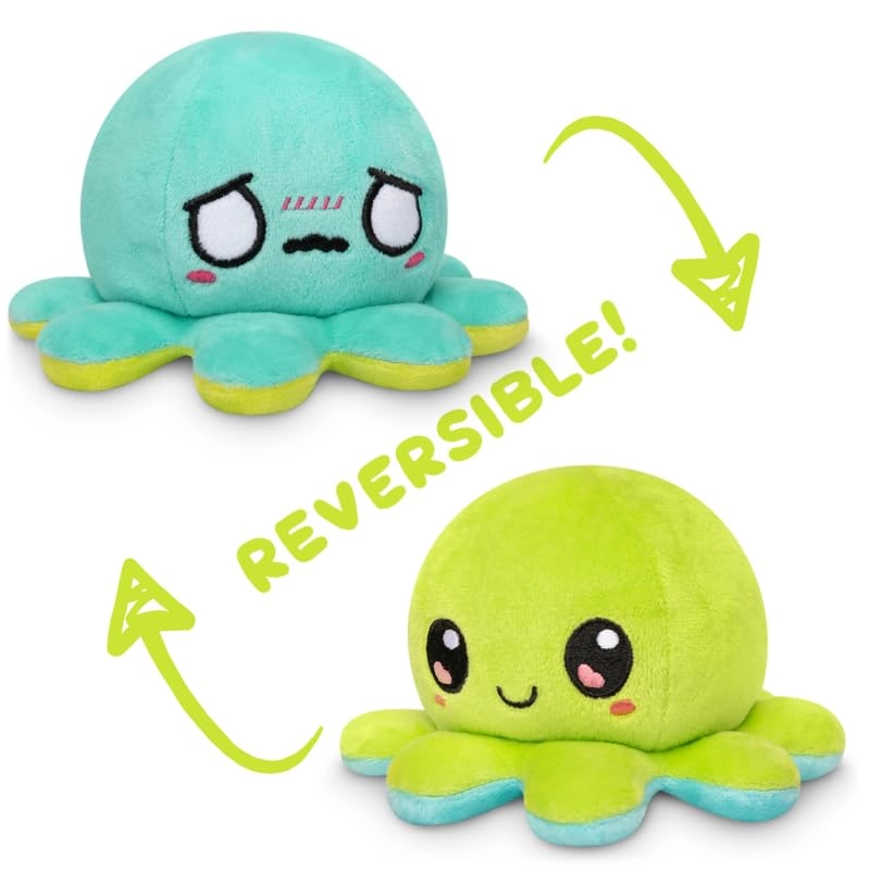 Reversible Octopus Happy + Worried - 10 cm