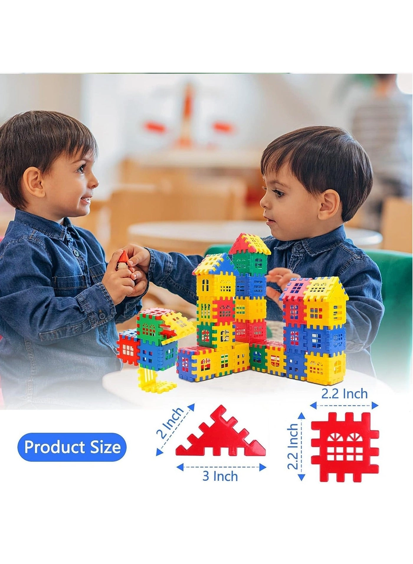 Interlocking Building Blocks - 100 pcs