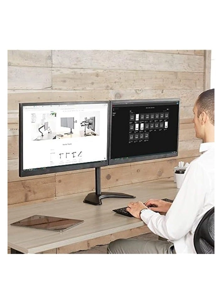 Dual Monitor Stand - 32 Inch 75mm x 75mm or 100mm x 100mm