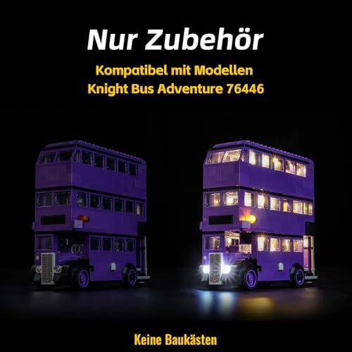 LED Light Set - Compatible with 76446 Knight Bus Adventure Battery Powered