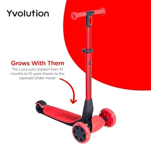 LUNA 3-in-1 Kick Scooter – LED + Seat
