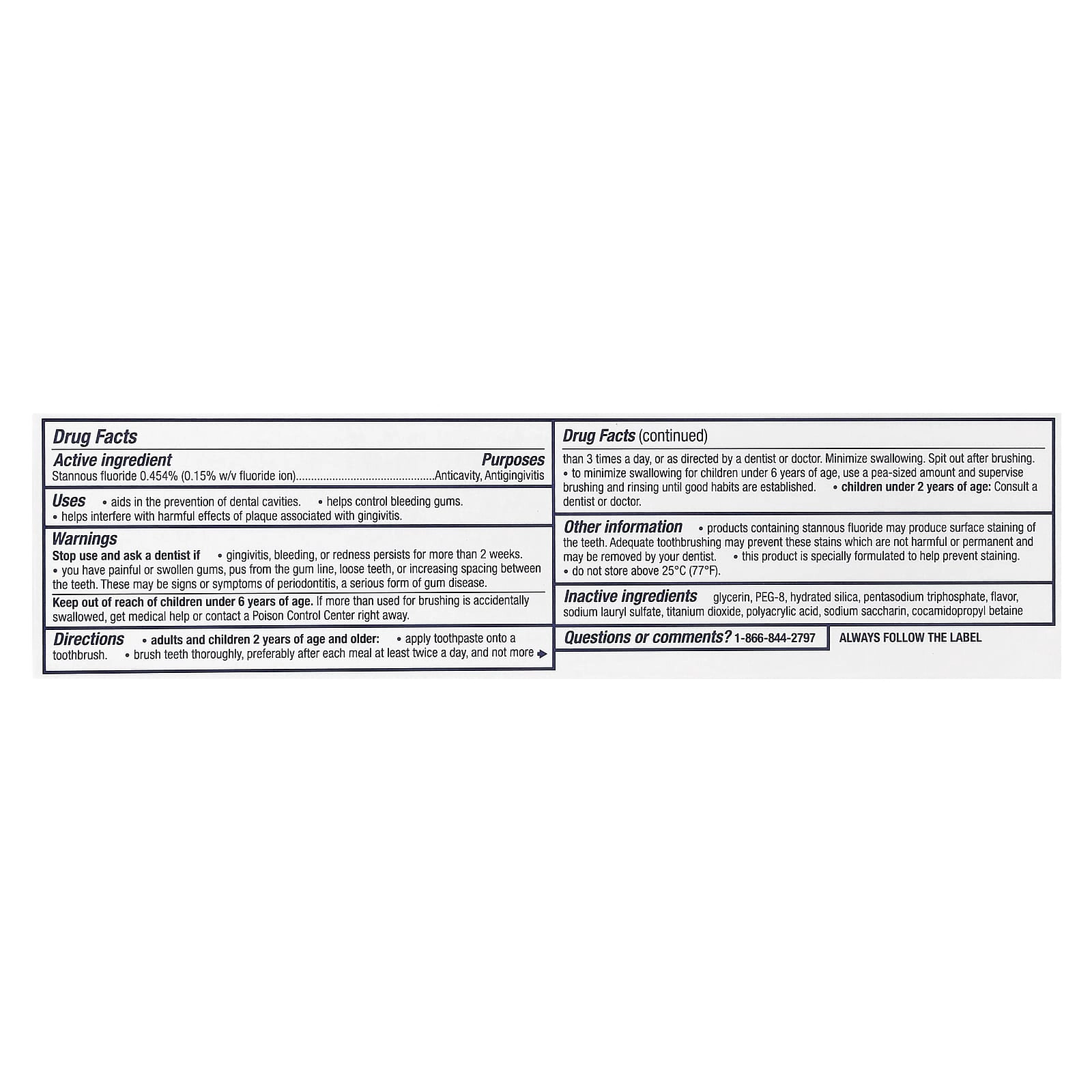 Daily Fluoride Anticavity And Antigingivitis Pure Fresh Mint Toothpaste 96 g