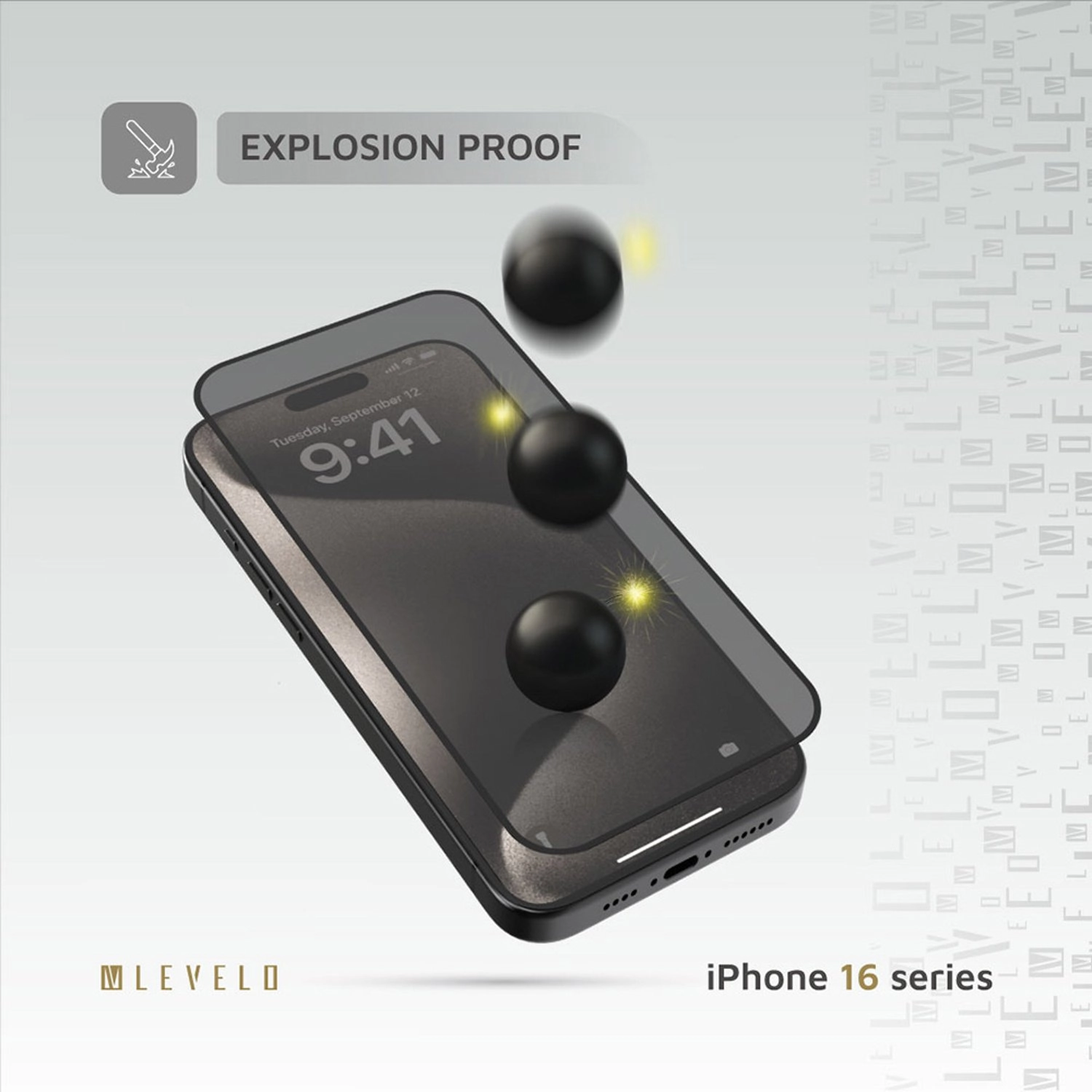 Privacy Silicone Aluminum Glass Screen Protector for iPhone 16 Pro Max