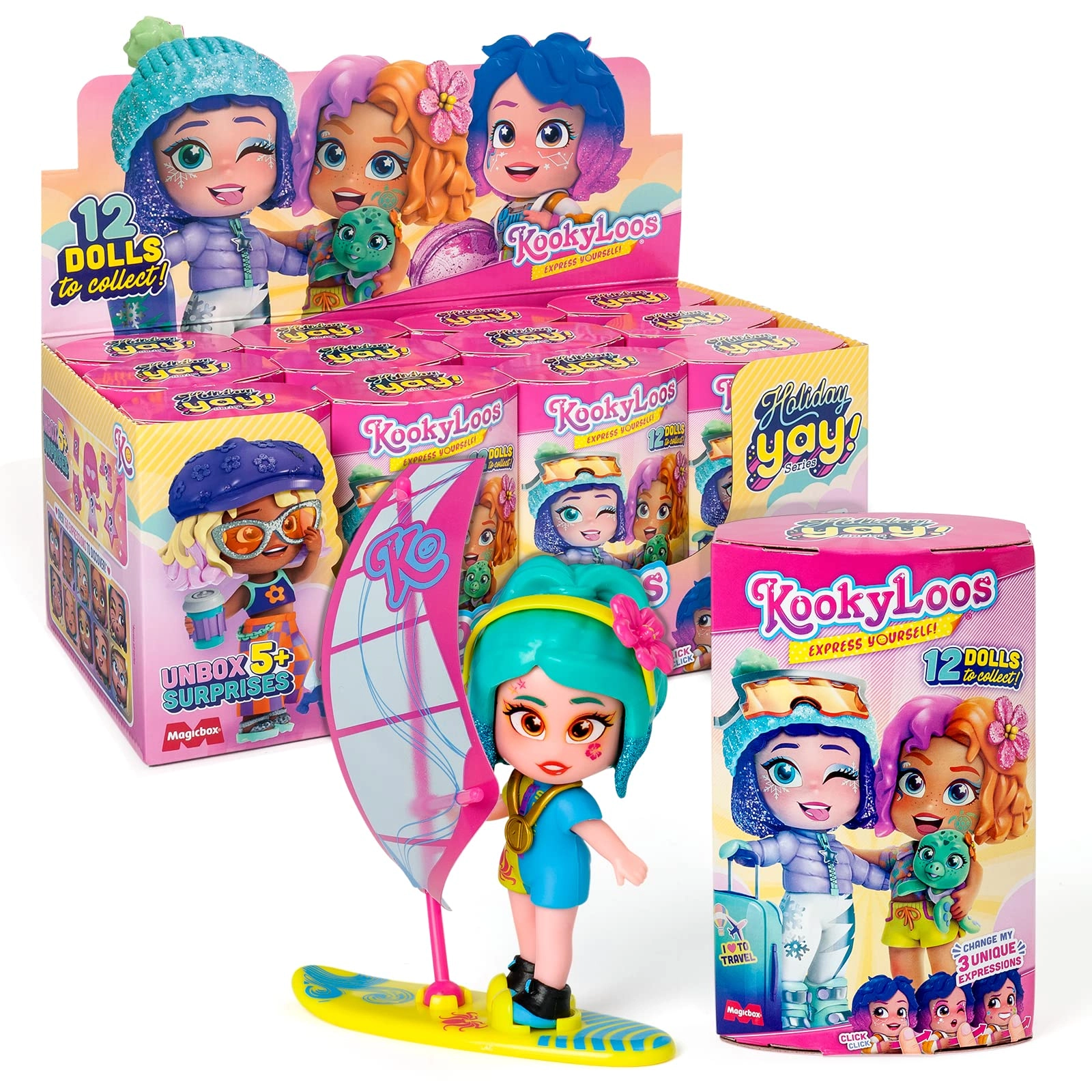 KookyLoos Holiday Yay! Series - Complete Collectible Surprise Doll Collection 3 Expressions