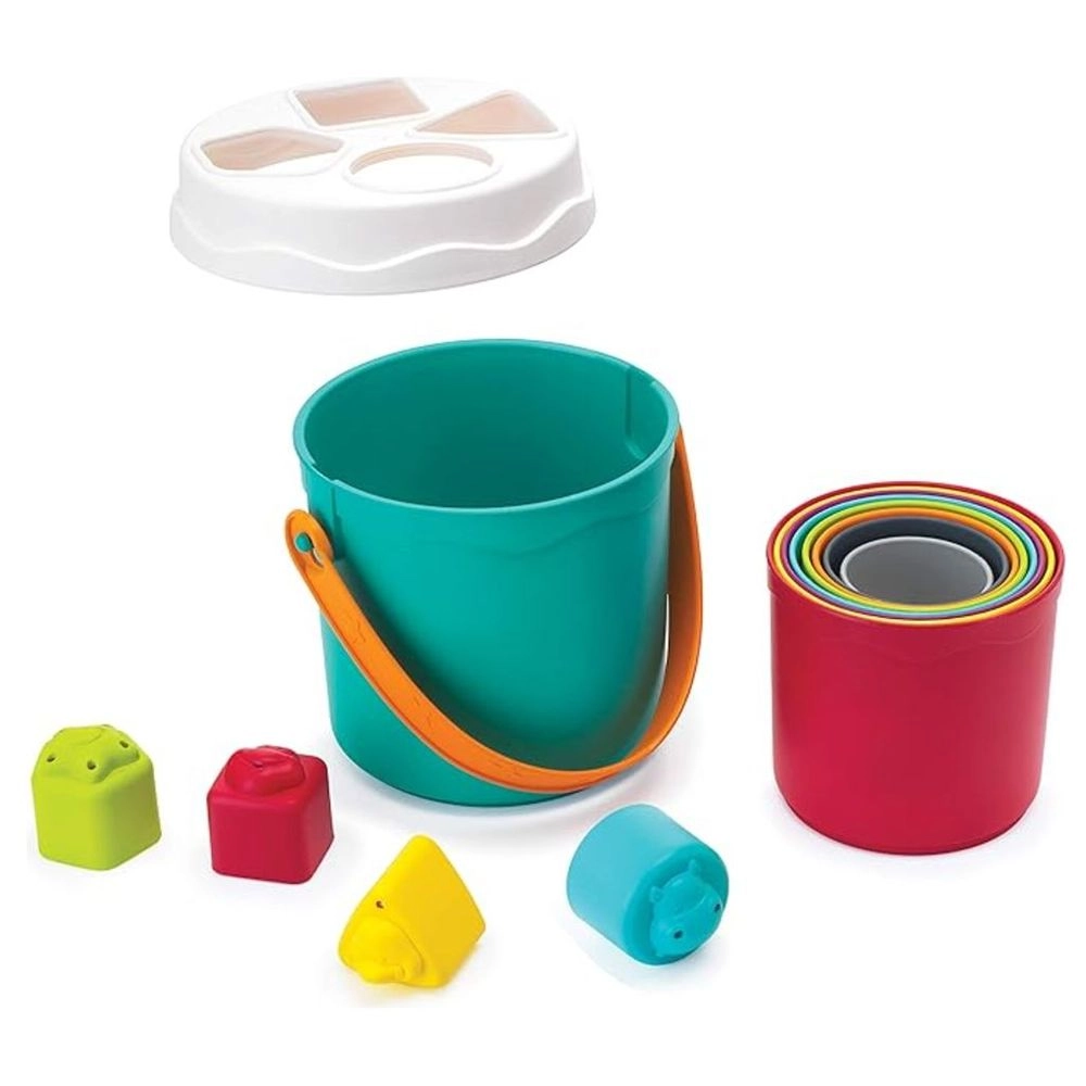 Shape Sorting Stack N Nest Buckets - Suitable for 6 months & above 14 pieces