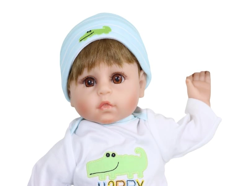 Reborn Baby Doll - 16" Silicone Vinyl Boy Gift Set