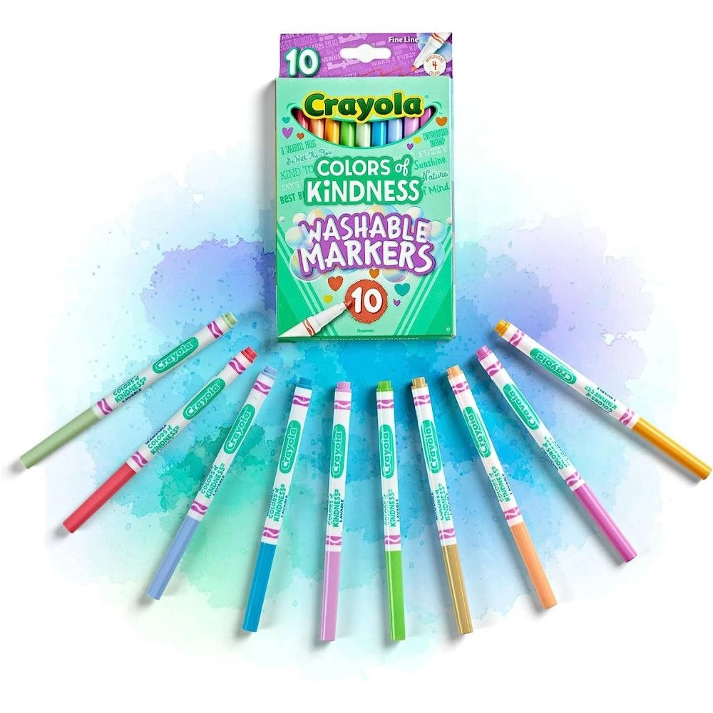 Crayola Colors of Kindness Fine Line Markers - 10 Multi Colour