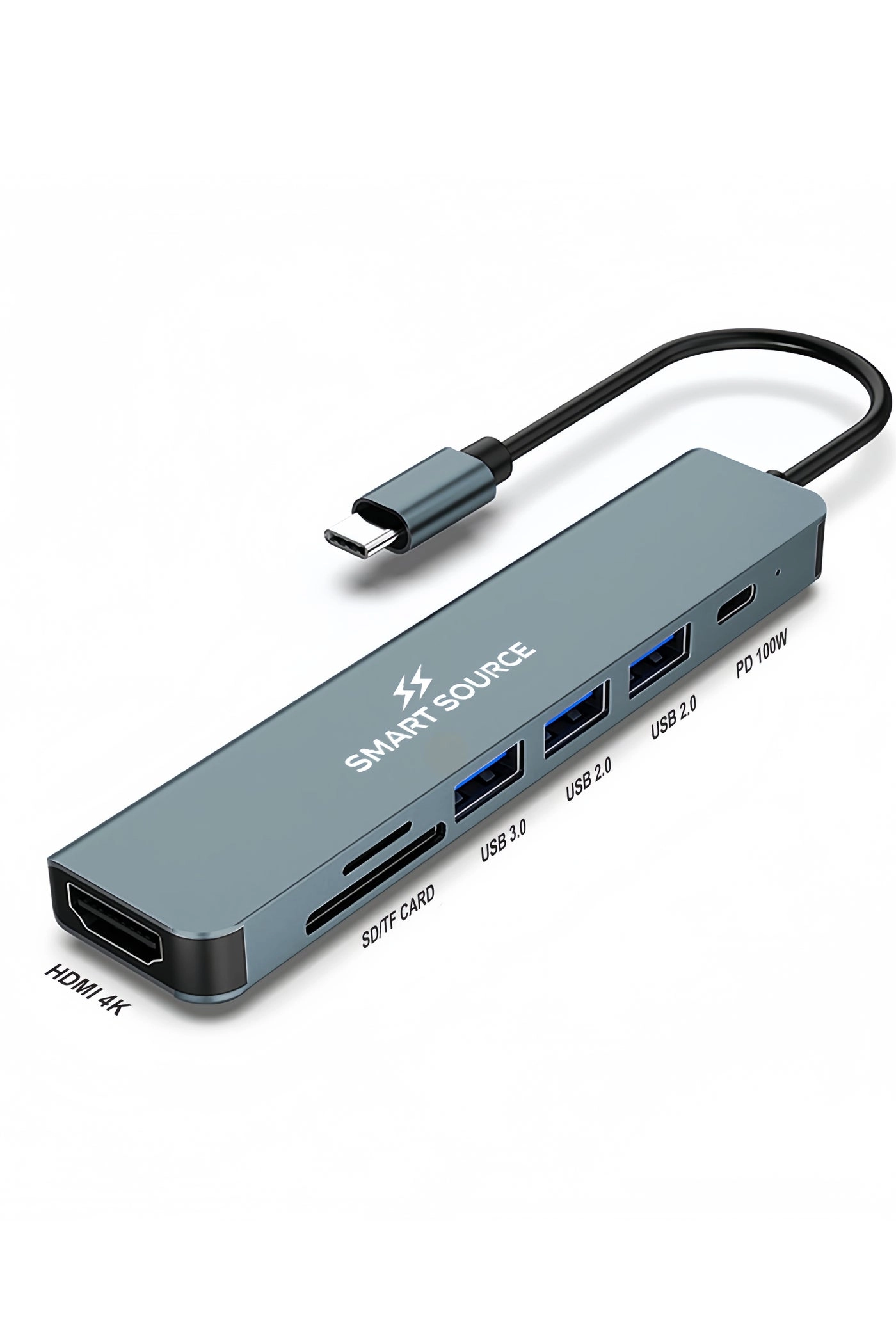 SmartSource 7-in-1 USB-C Hub - USB-C MacBook iPad Pro Windows Laptops