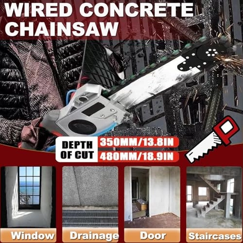 Electric Concrete Chainsaw - 5800W 6500W