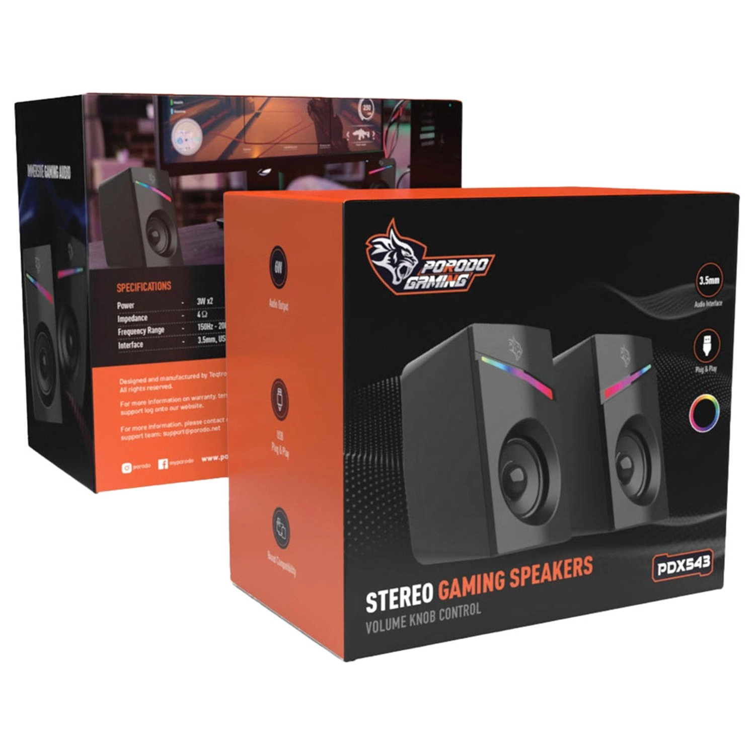 Gaming Stereo PDX543-WH