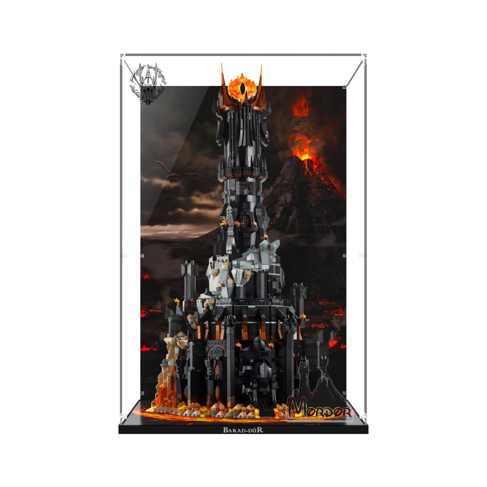 cooldac Acrylic Display Case for LEGO 10333 The Lord of the Rings: Barad-dür