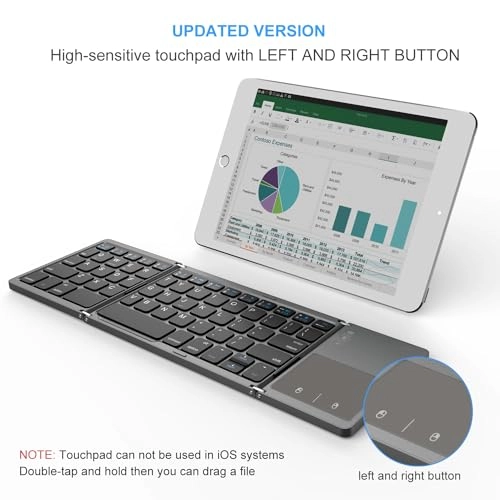 Foldable Bluetooth Keyboard - Touchpad Dual Modes Bluetooth